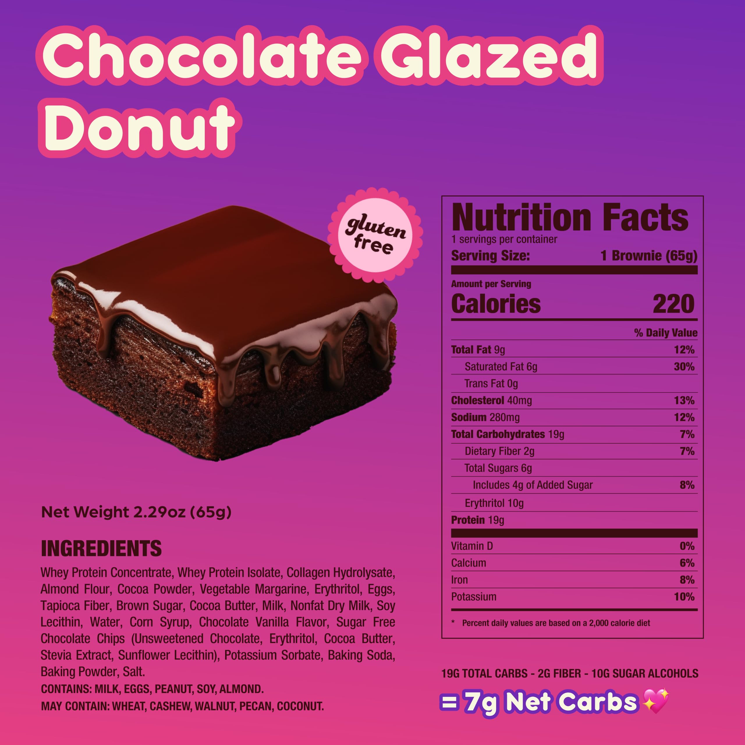 Brownie Prime Bites tranche protéinée 19 g, texture moelleuse et gourmande.