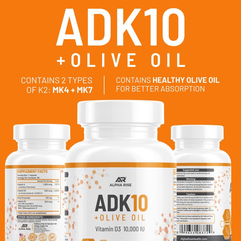 ALPHA RISE ADK10 absorption améliorée grâce à l'huile d'olive