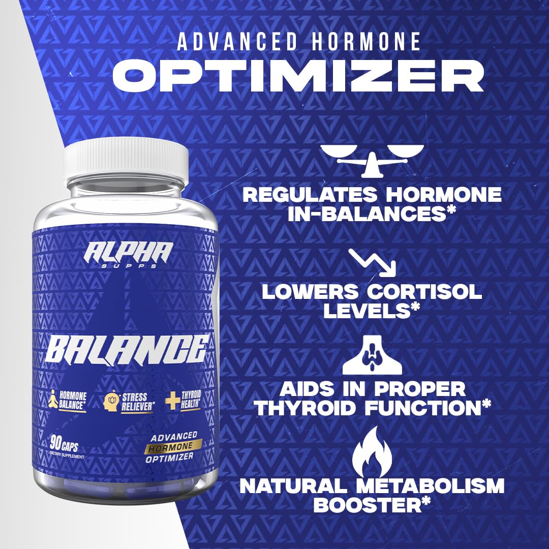Alpha Supps Alpha Balance: Ashwagandha et Inositol, ingrédients clés de la formule.
