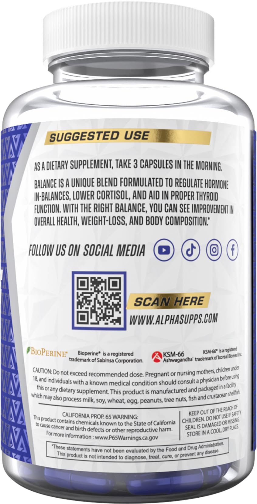 Alpha Supps Alpha Balance: utilisation quotidienne simple et routine bien-être.