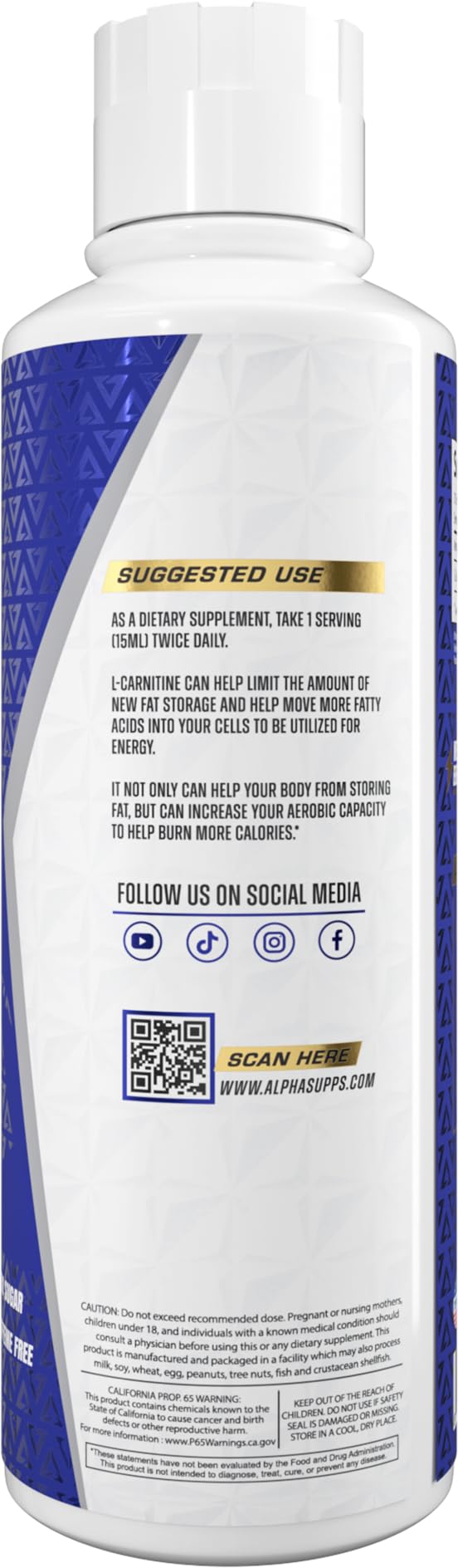 Alpha Supps L-Carnitine 3000 — avant-entraînement, pratique pour démarrer