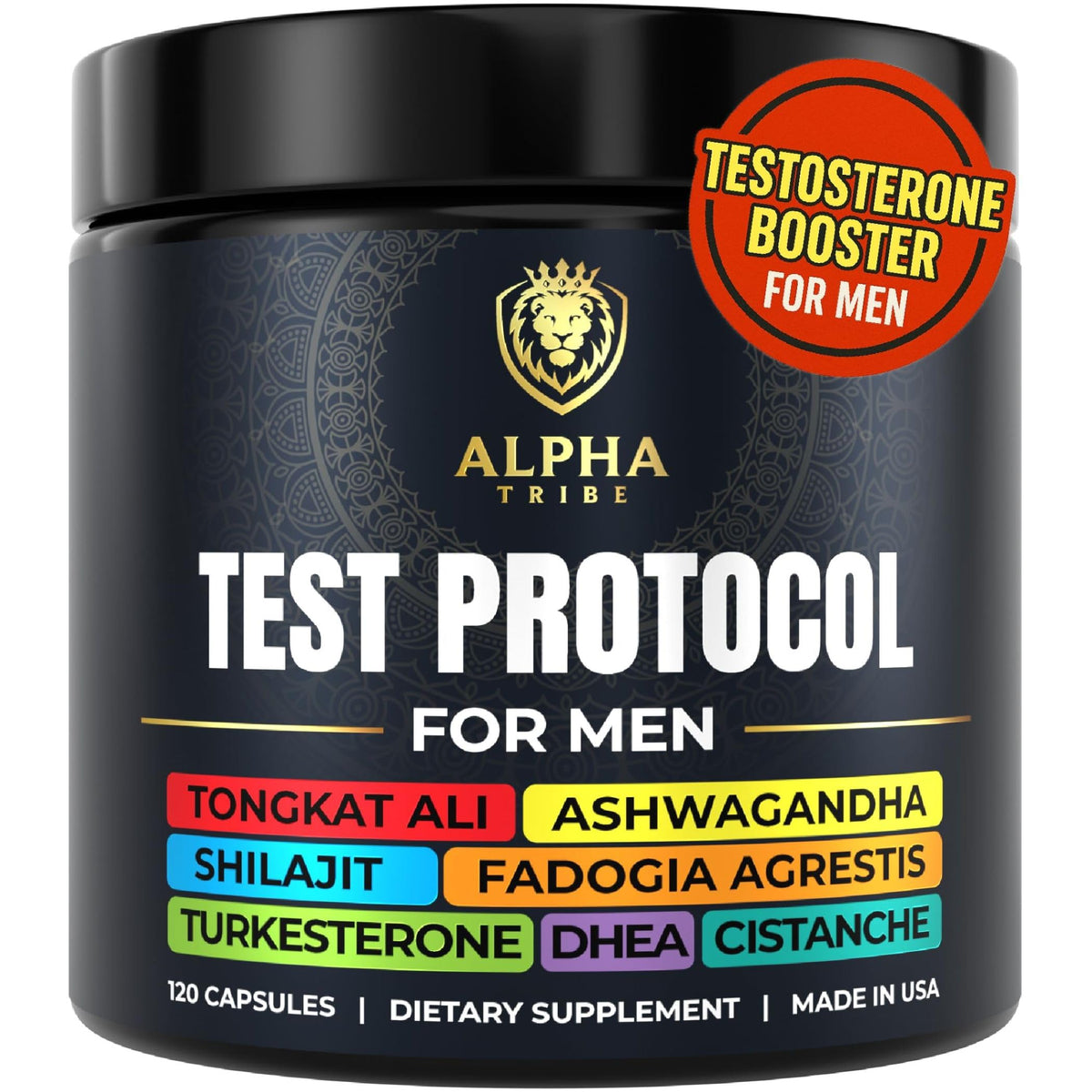 Alpha Tribe Protocol – bouteille de compléments pour soutenir la vitalité masculine au quotidien.