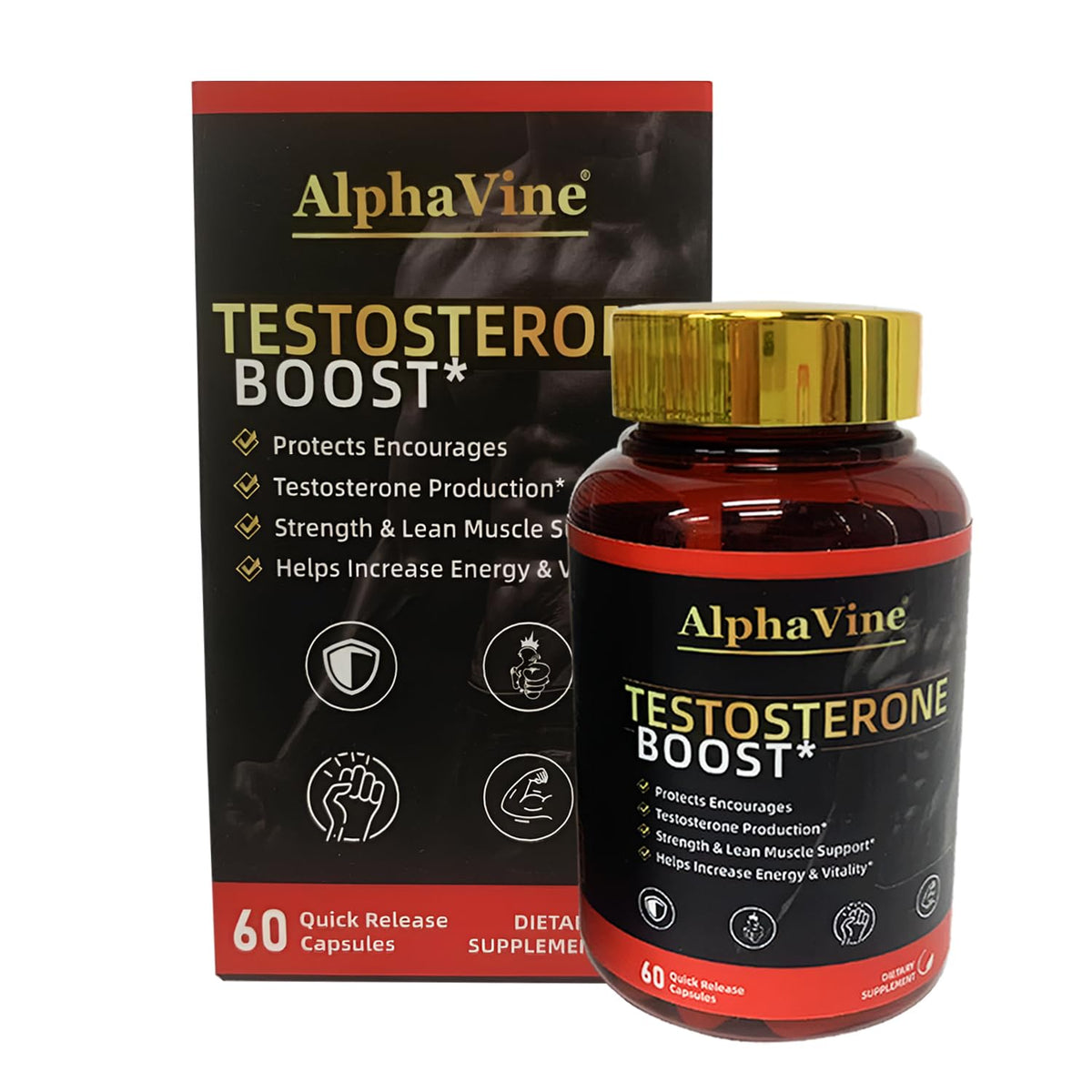 ALPHAVINE: capsules quotidiennes pour énergie lors des entraînements.