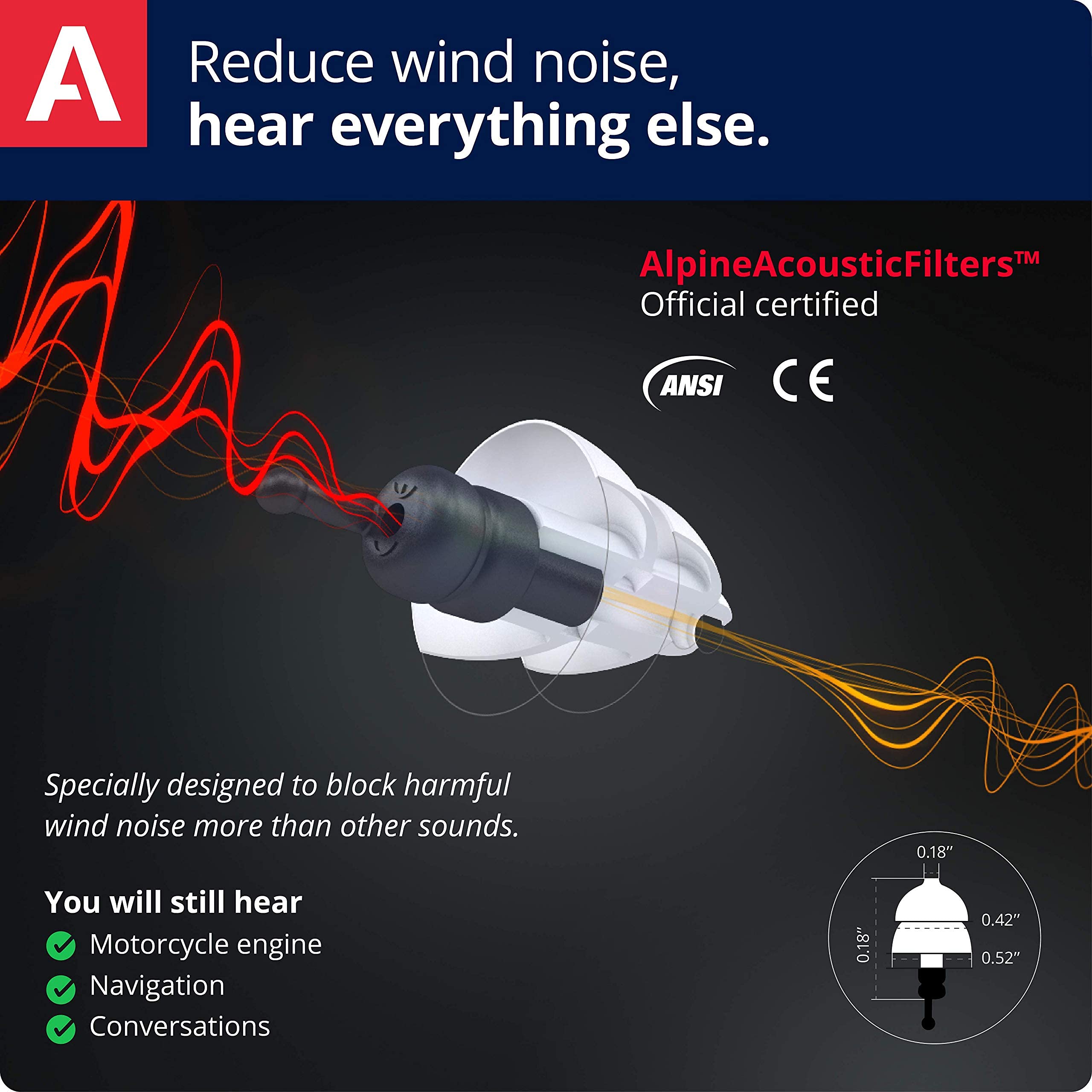 Insertion douce sous casque avec MotoSafe Tour Alpine pour des trajets prolongés.