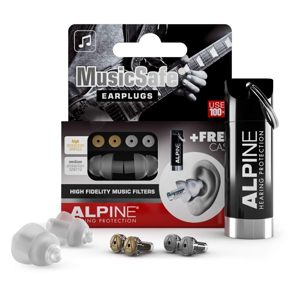 Alpine MusicSafe avec boîte pratique pour ranger les filtres.