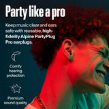 Alpine PartyPlug filtre 21dB qui conserve clarté sonore lors des spectacles.