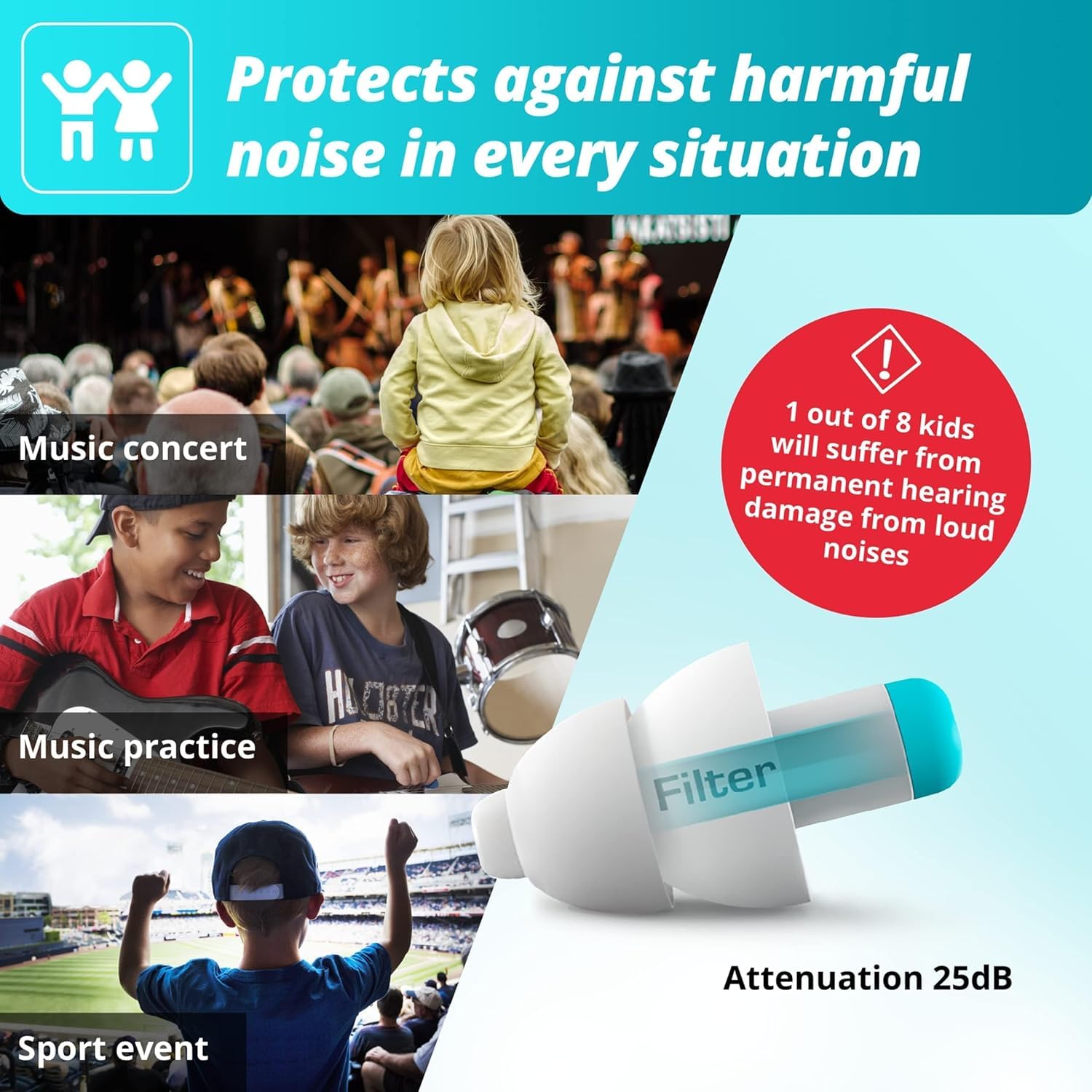 Alpine Pluggies enfants avec moulage thermoformant pour un ajustement confortable