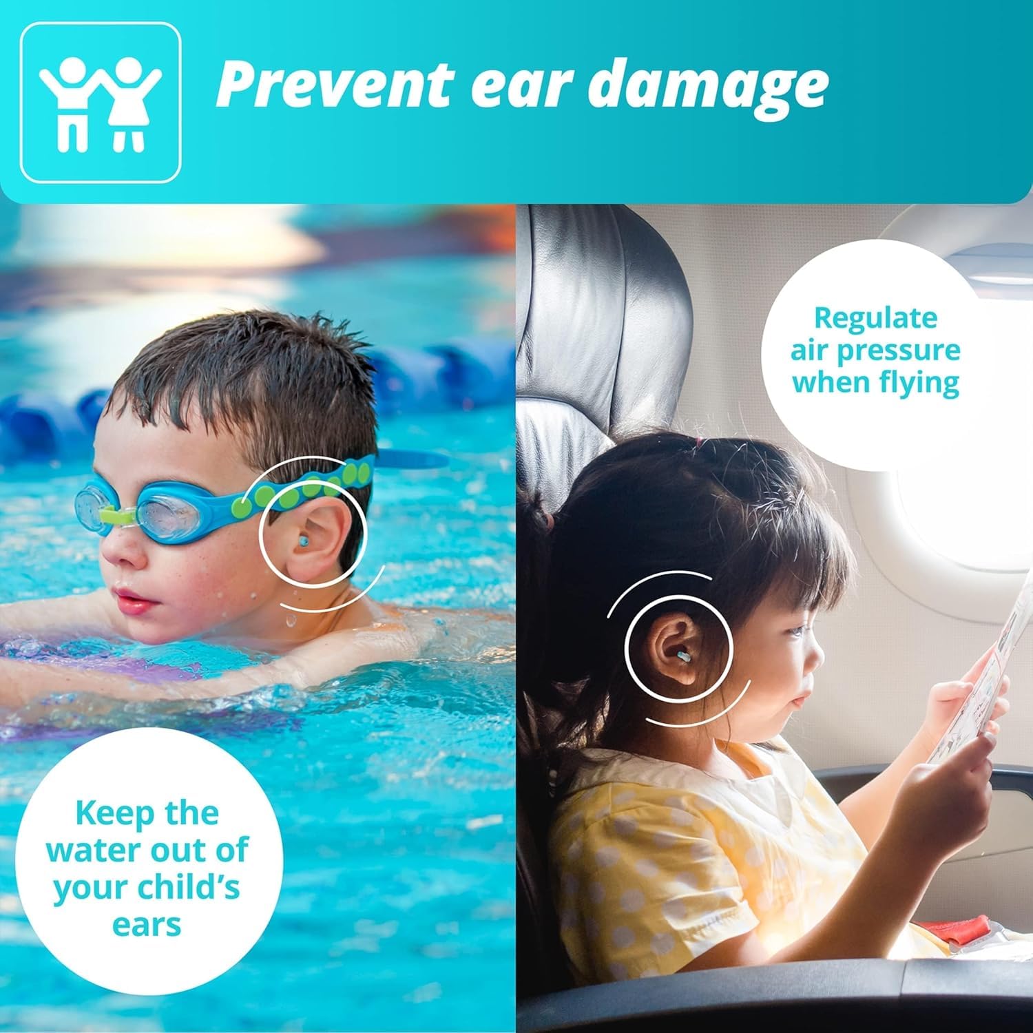 Protection auditive Alpine Pluggies pour enfants lors d'activités bruyantes