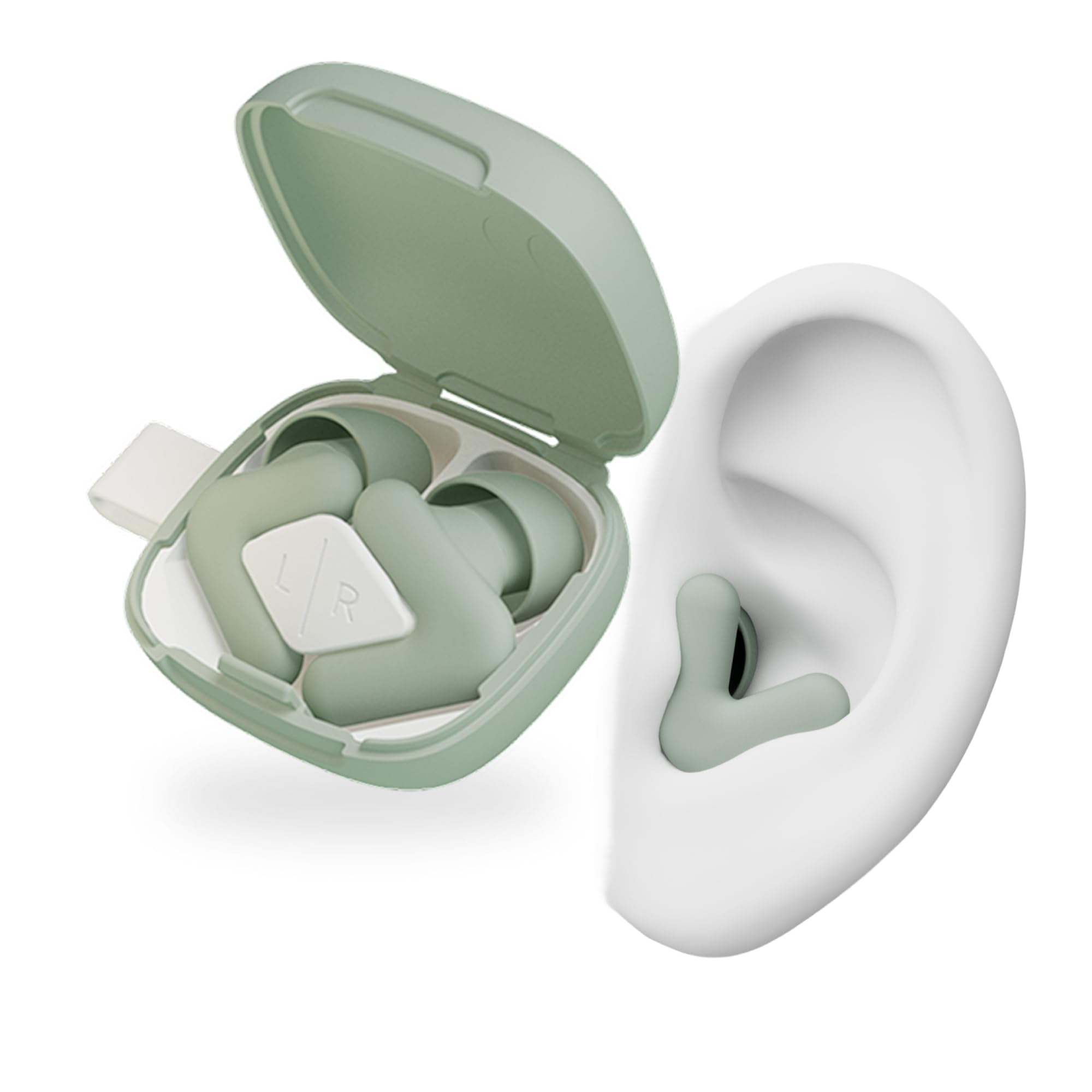 Bouchons Alpine Silence, forme en V, confort durable pour le sommeil.