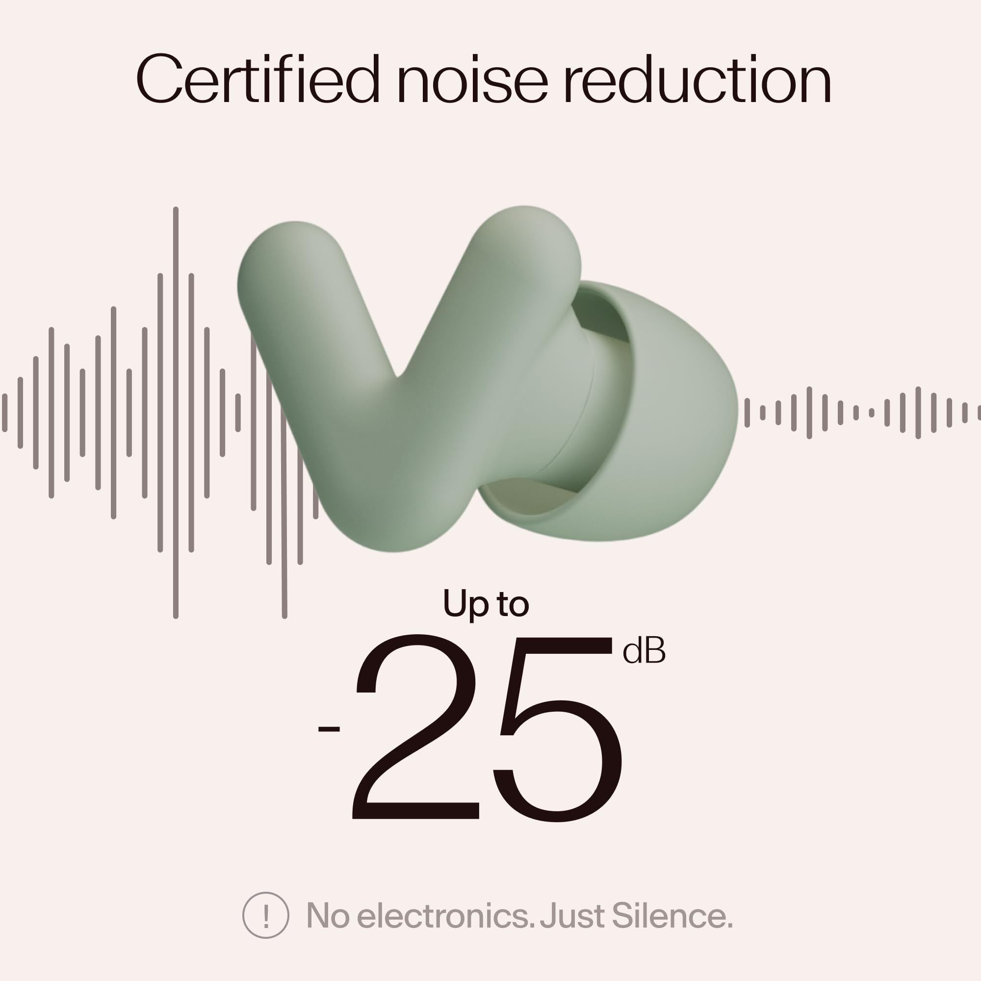 Bouchons Alpine Silence réduisent le bruit jusqu’à 25 dB pour plus de calme.