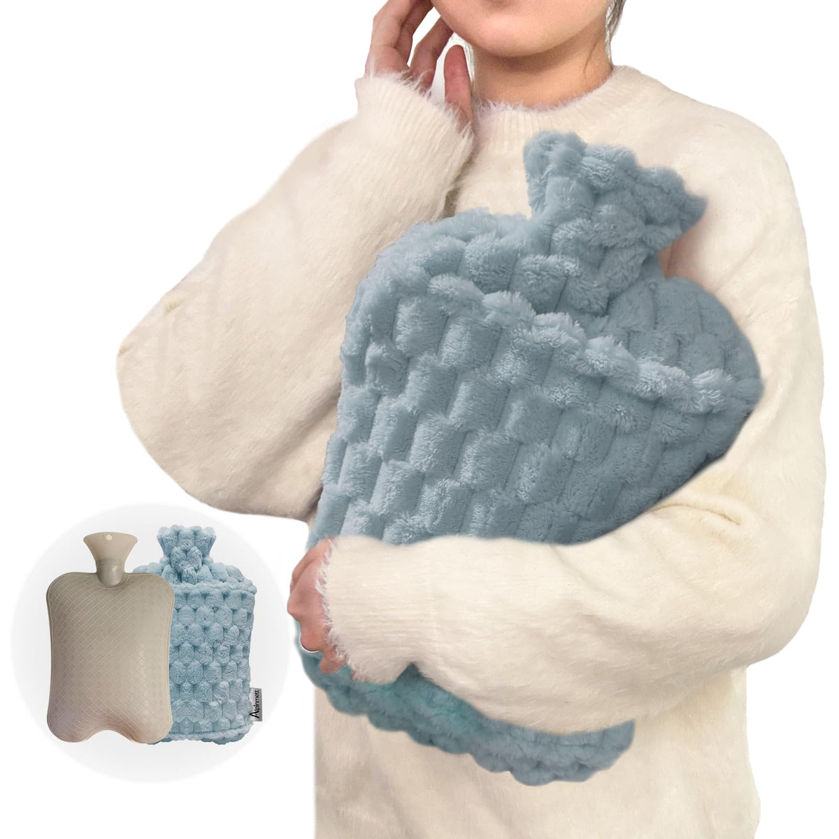Alpinmett Bouteille eau chaude 3L avec poche mains: chaleur durable et confort immédiat.