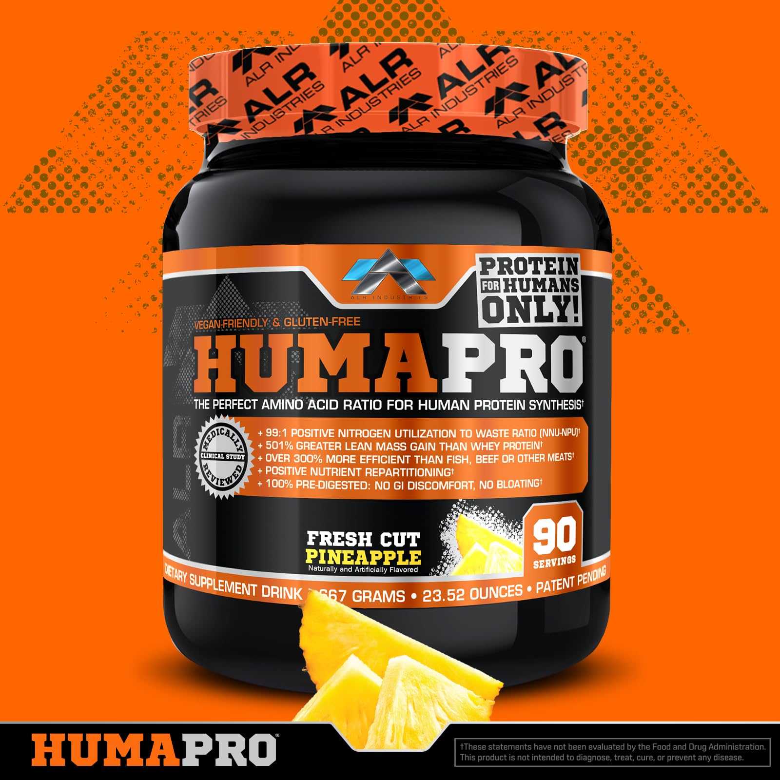 Humapro mélange rapide avec eau, boisson légère protéinée