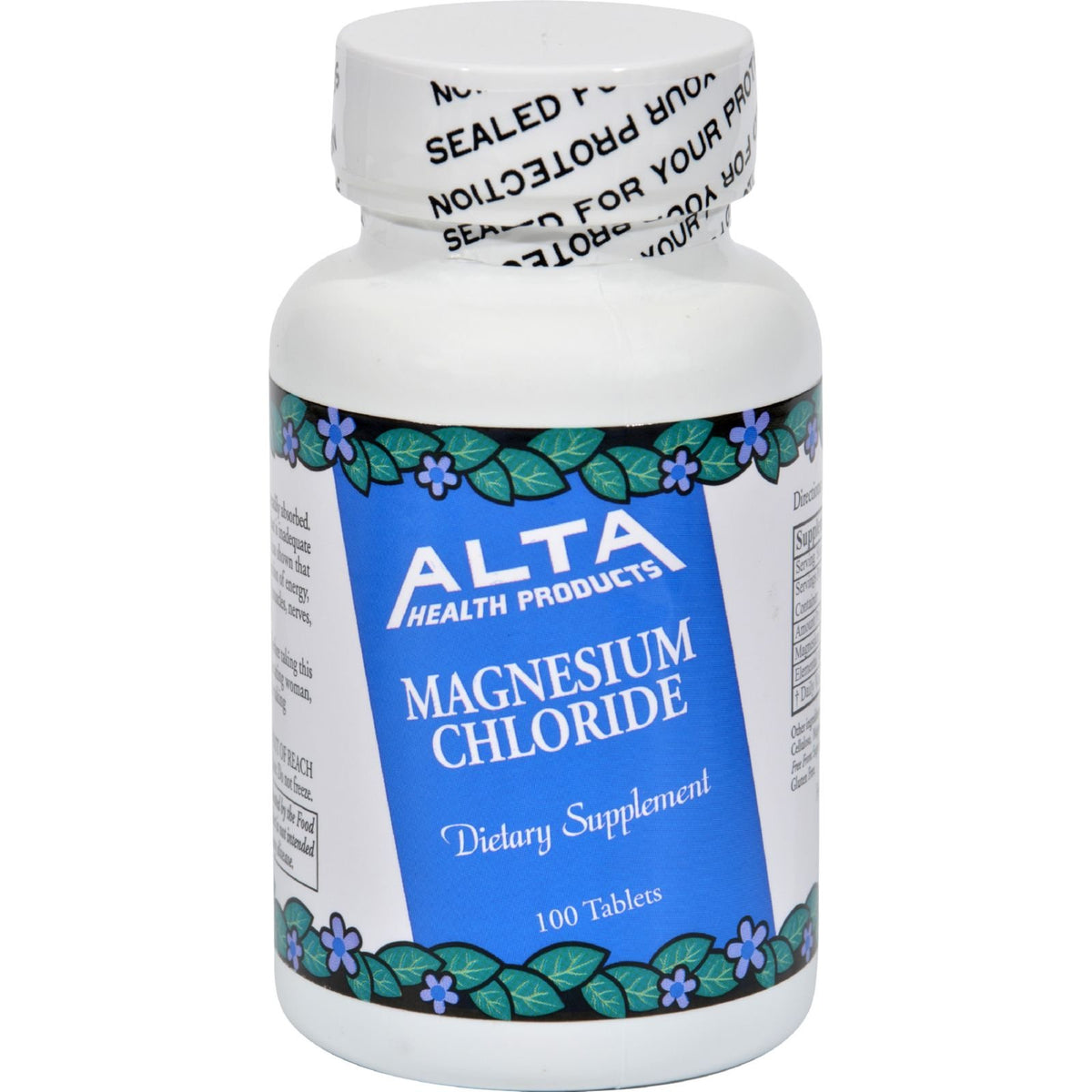 Tablettes Alta Health chlorure de magnésium – bouteille pour un apport quotidien pratique