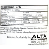 Emballage Alta Health chlorure de magnésium – étiquettes claires et informations utiles