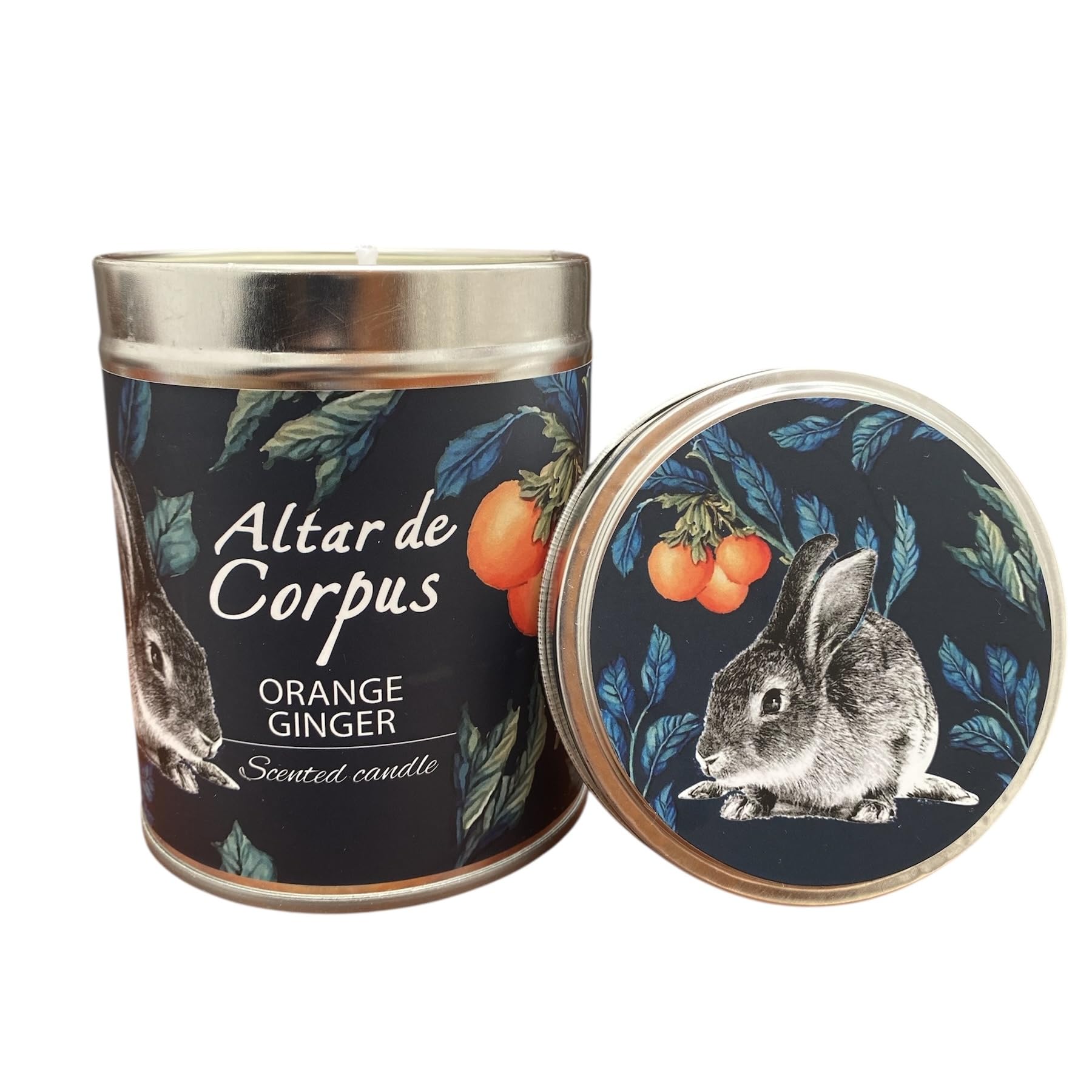 Bougie Altar de Corpus dans son étui métallique, parfum durable.