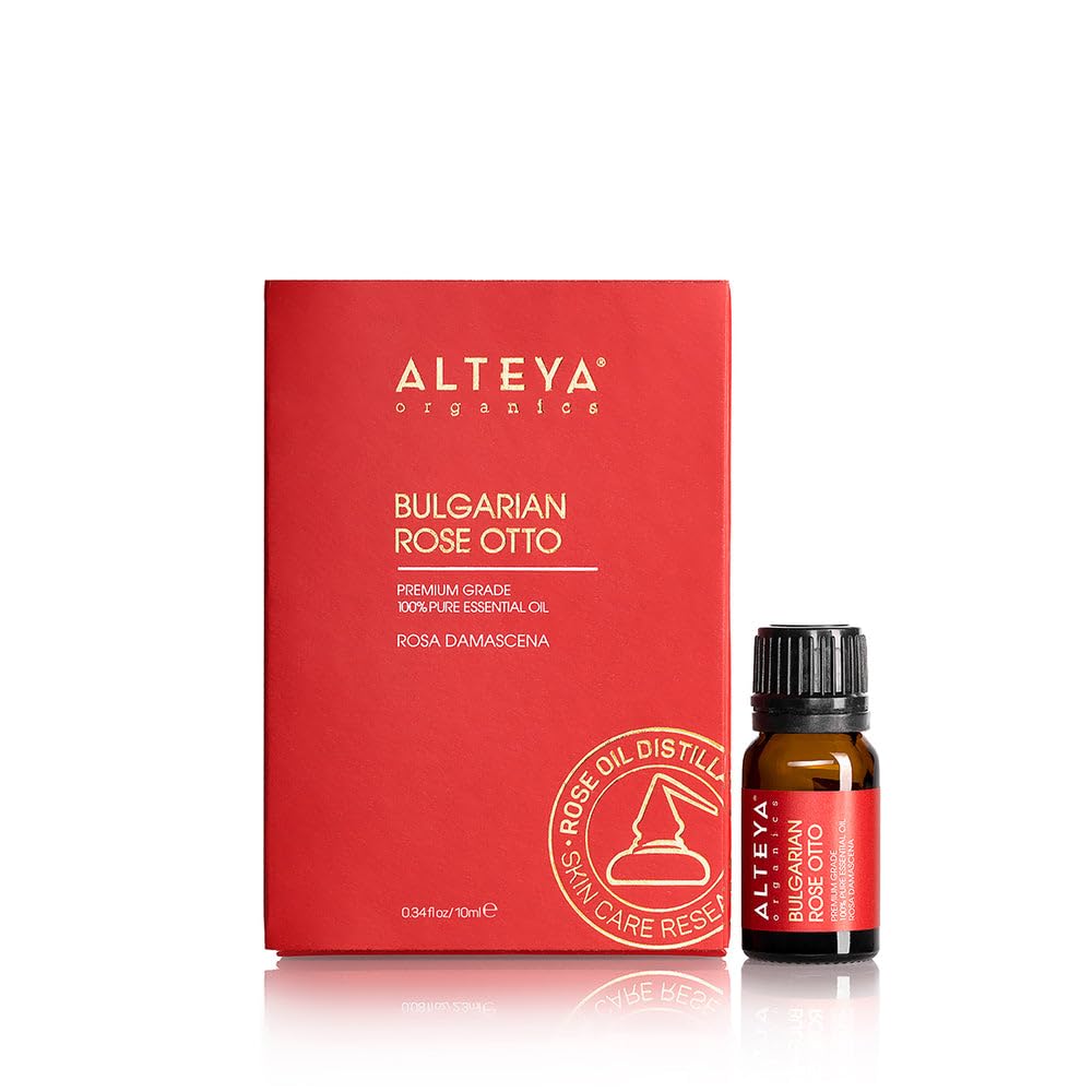Huile essentielle Alteya Organics Rose bulgarie, flacon de 10 ml prêt à diffusion aromatique
