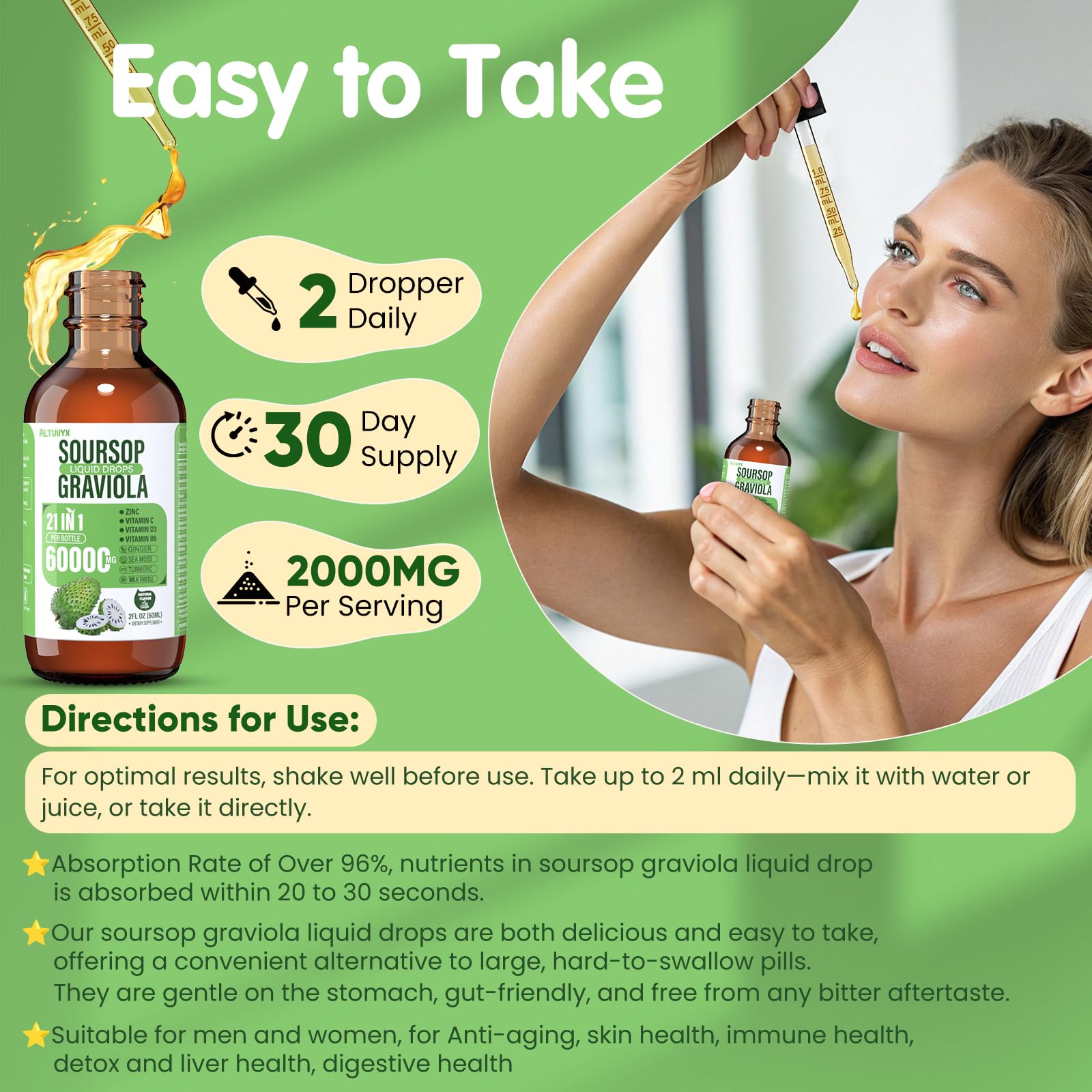 Altuvyx Corossol absorption-systeme: système d’absorption optimisé par la formulation.