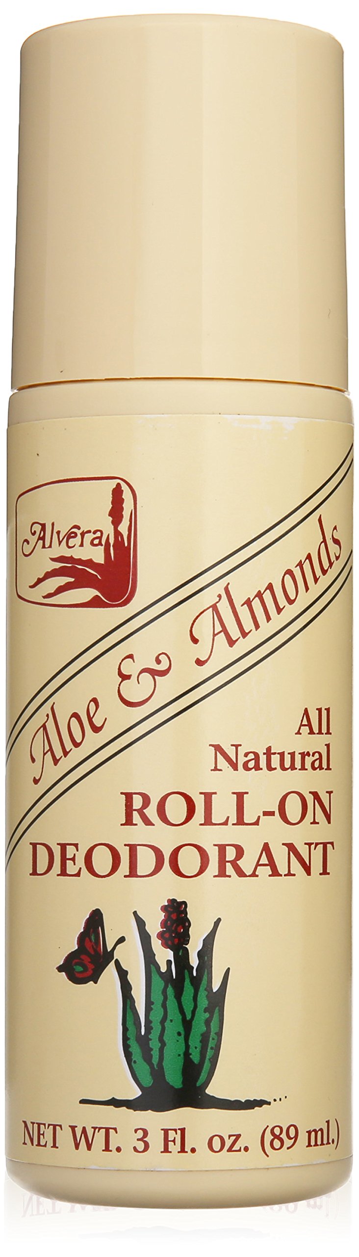 Alvera déodorant roll-on Aloe et amandes, flacon pratique pour une tenue tout au long de la journée