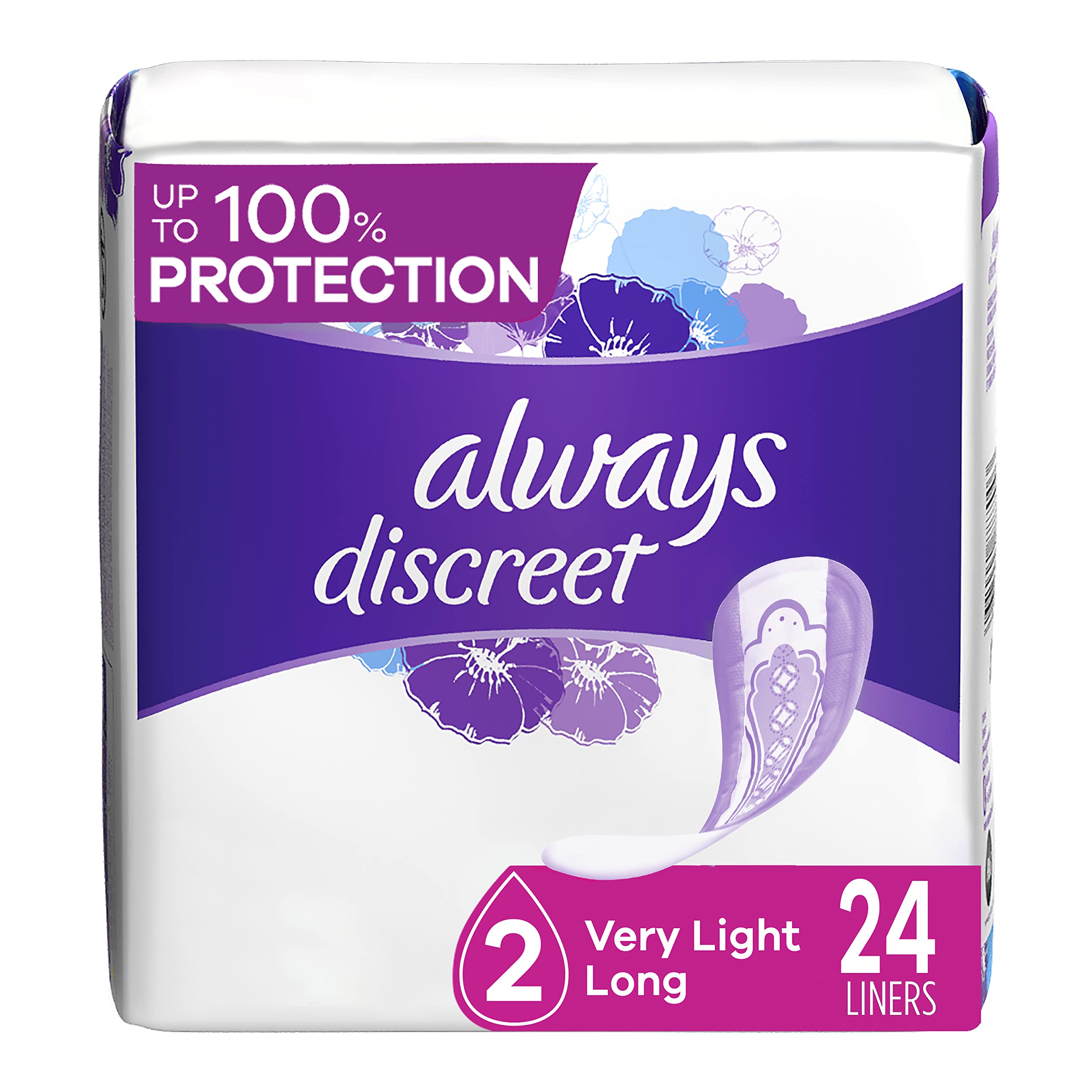 Always Discreet Protège-slips ultra-légers longs offrant confort discret au quotidien