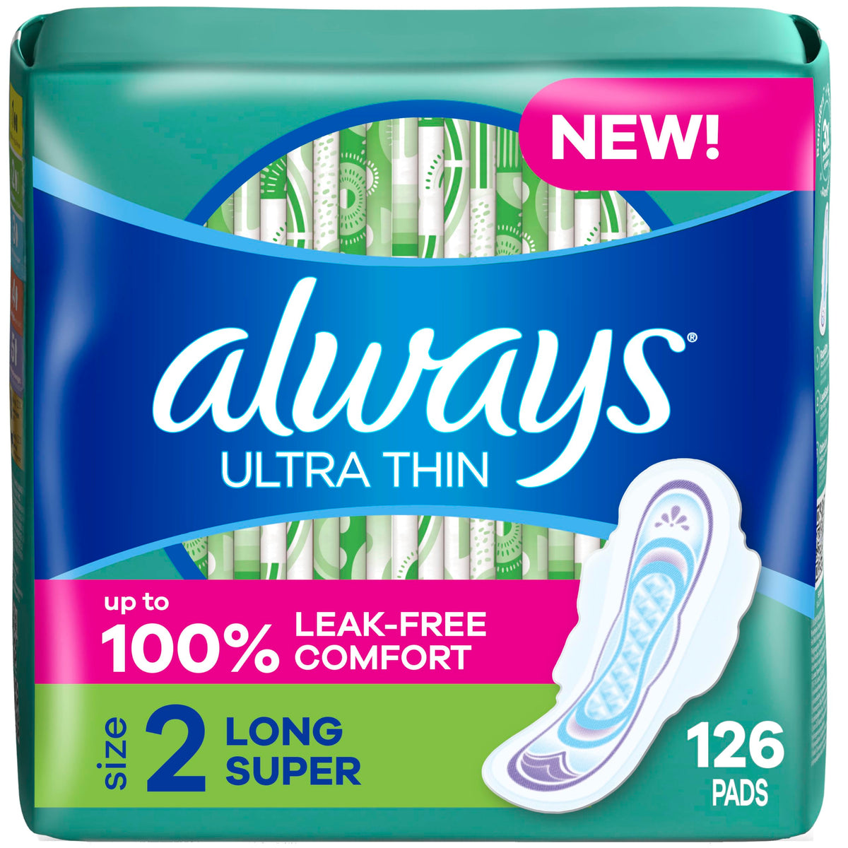 Always Ultra Fin avec Ailes – emballage pratique pour le rangement.