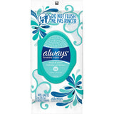 Always Fresh & Clean lingettes féminines dans un paquet pratique pour l'usage quotidien.