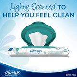 Always Fresh & Clean lingettes, texture douce apportant une sensation agréable sur la peau.