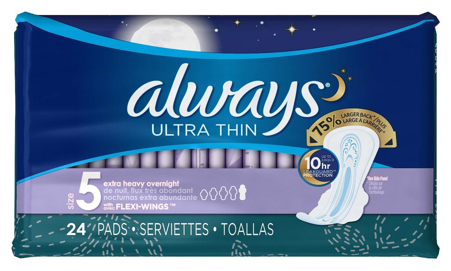 Always Pads Ultra Thin dans emballage pratique pour une protection discrète au quotidien