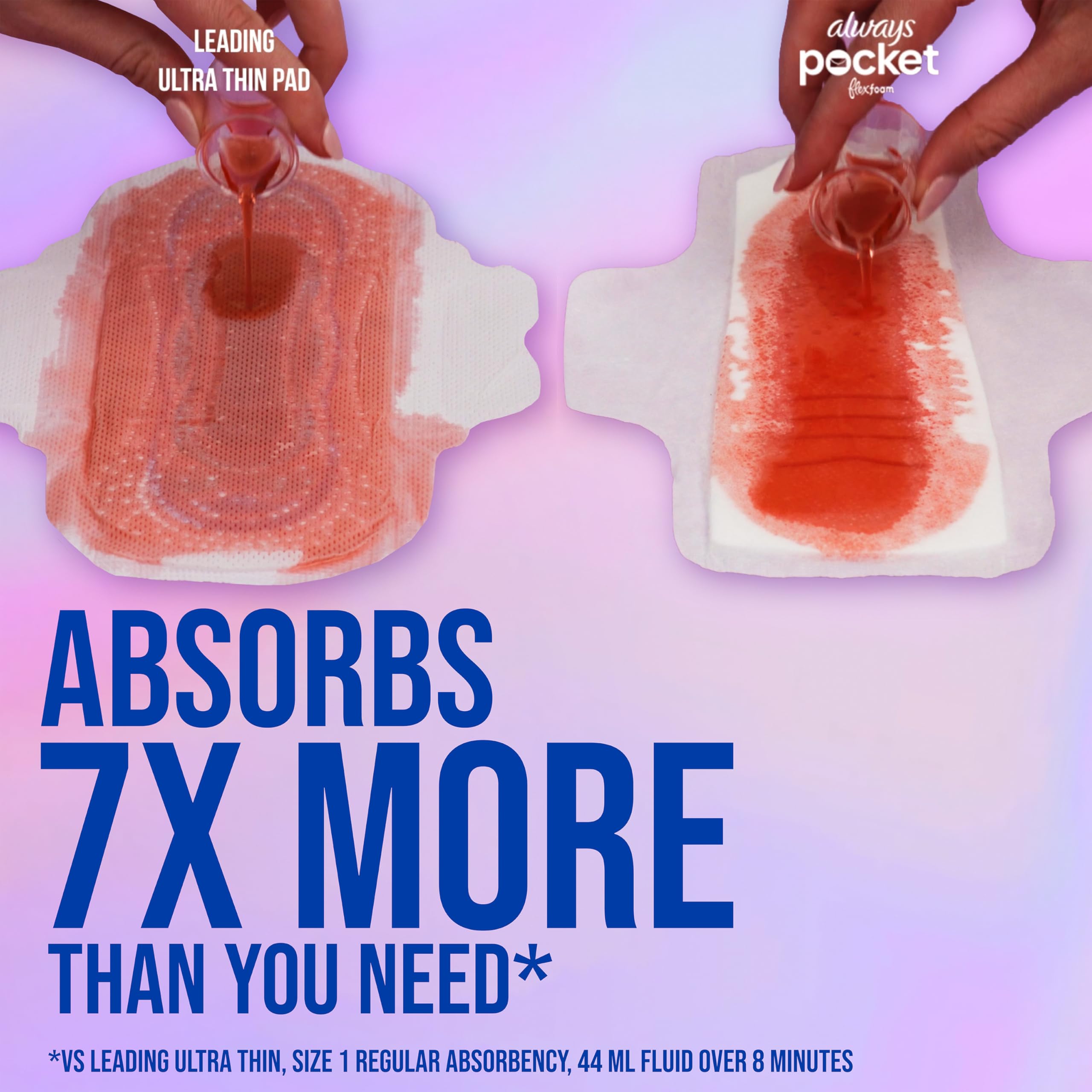 Always Pocket FlexFoam forme mince et flexible qui épouse le corps