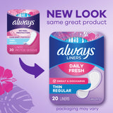 Always protège-slips fins, couche respirante pour rester au sec.