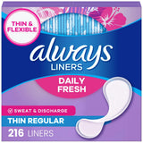 Always protège-slips fins avec emballages individuels pour emporter facilement.