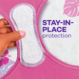 Always protège-slips fins adaptés aux activités quotidiennes et sport léger.