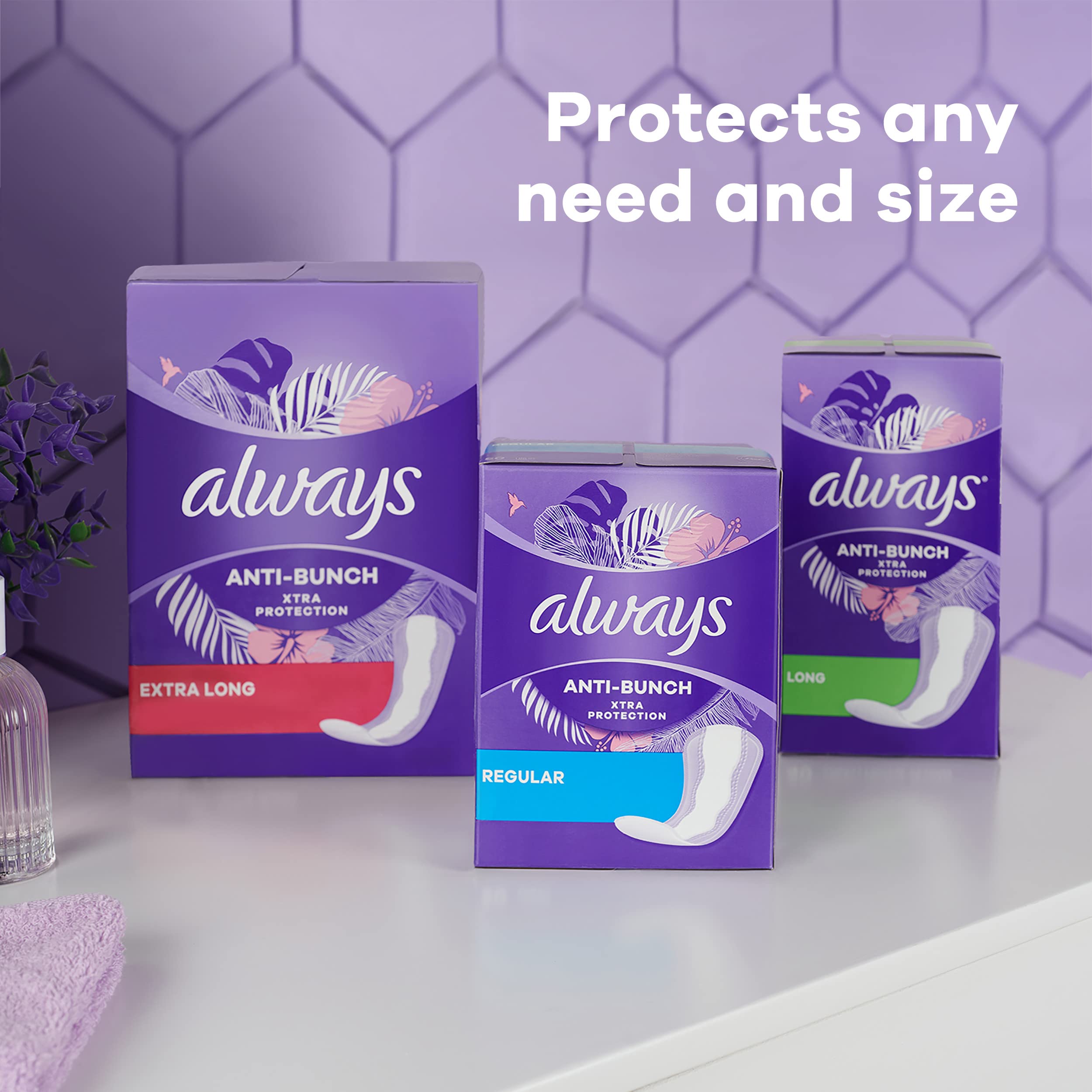 Always Radiant Daily Liners usage quotidien agréable et sûr.