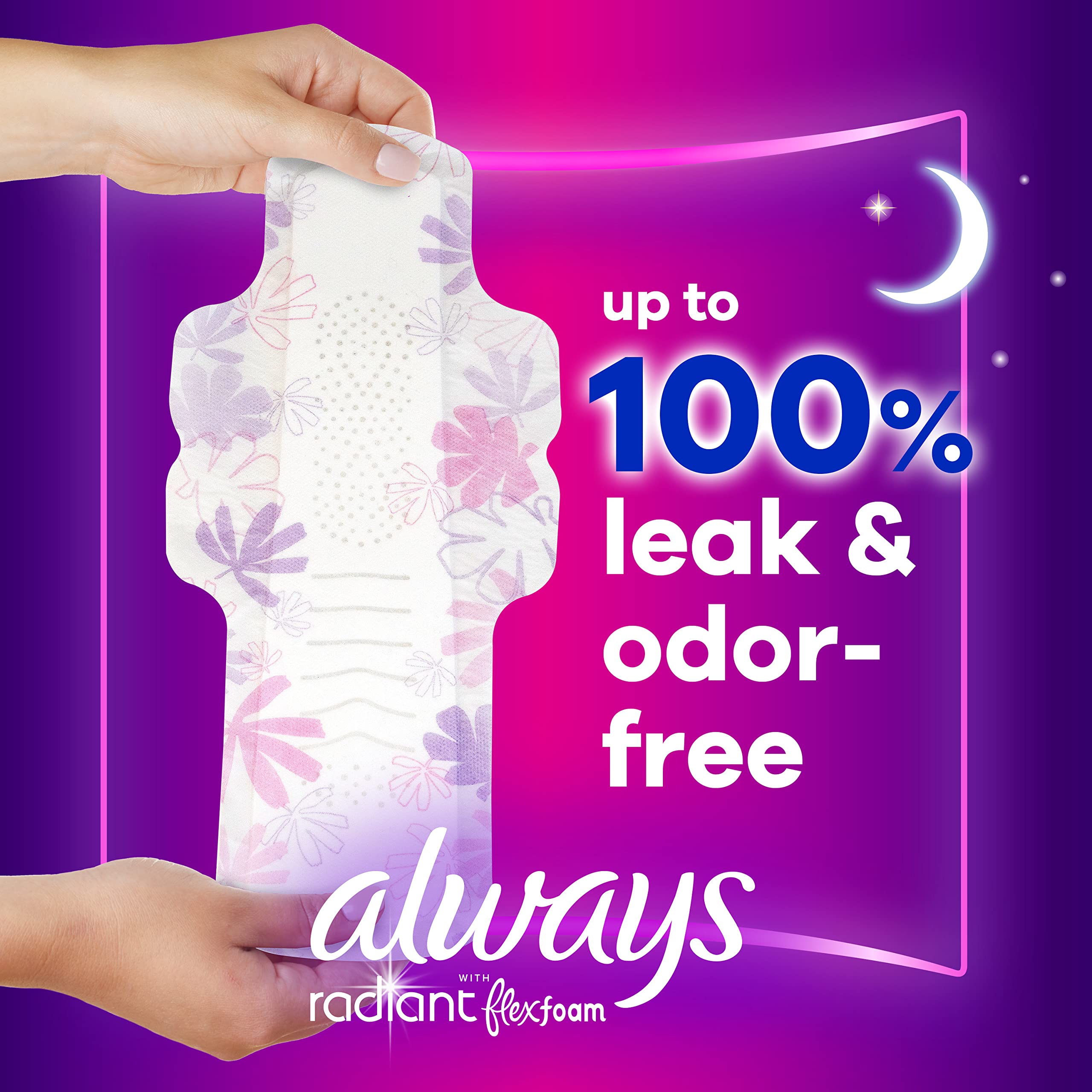Always Radiant FlexFoam absorbant nuit: douceur et liberté de mouvement