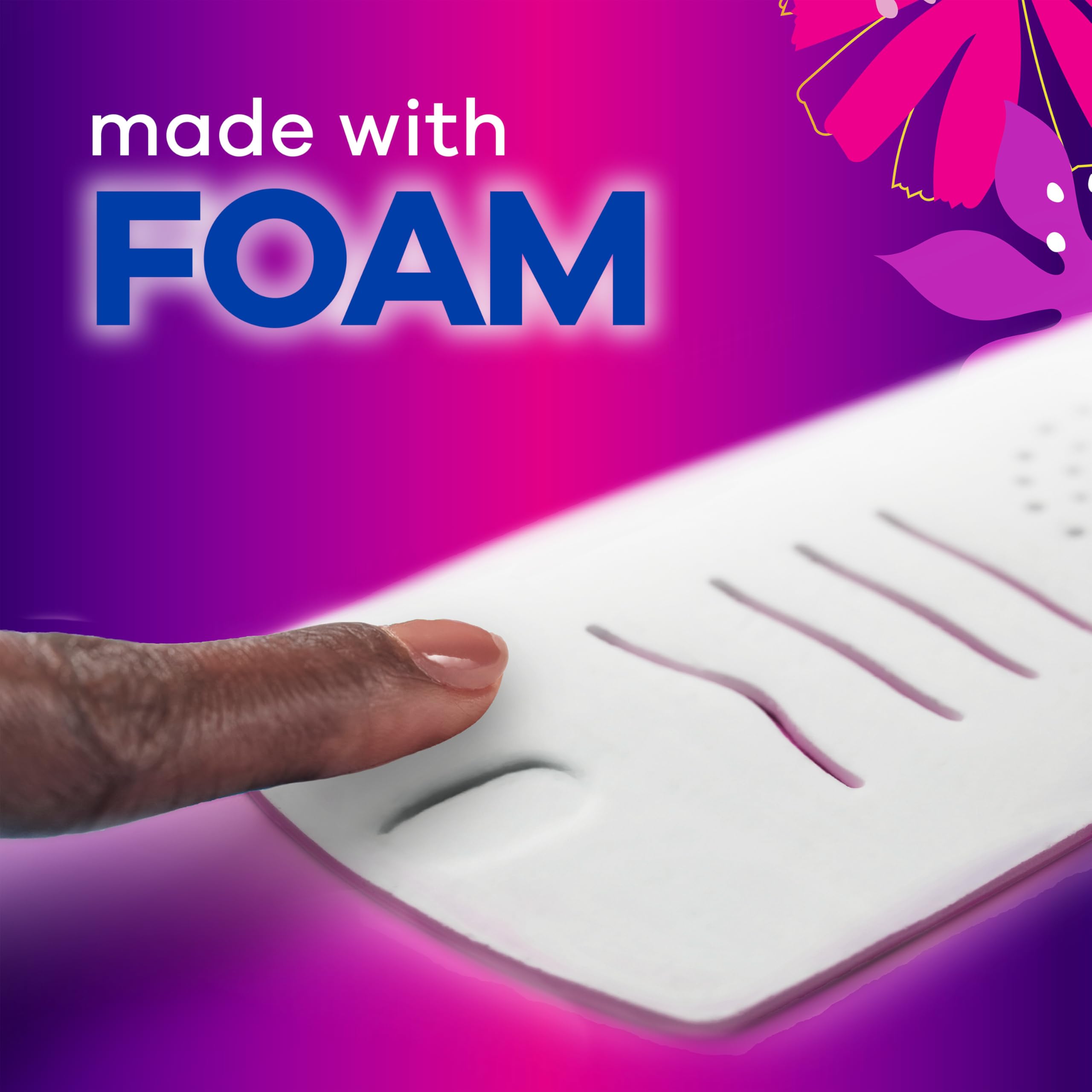 Always Radiant FlexFoam avec ailes : protection renforcée et fuite maîtrisée.