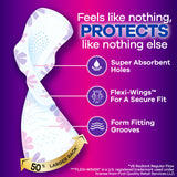 Always Radiant FlexFoam design-tendances : motifs tropicaux pour un look agréable.