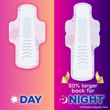 Always Radiant FlexFoam protection-arriere : dos plus large pour plus de sécurité.