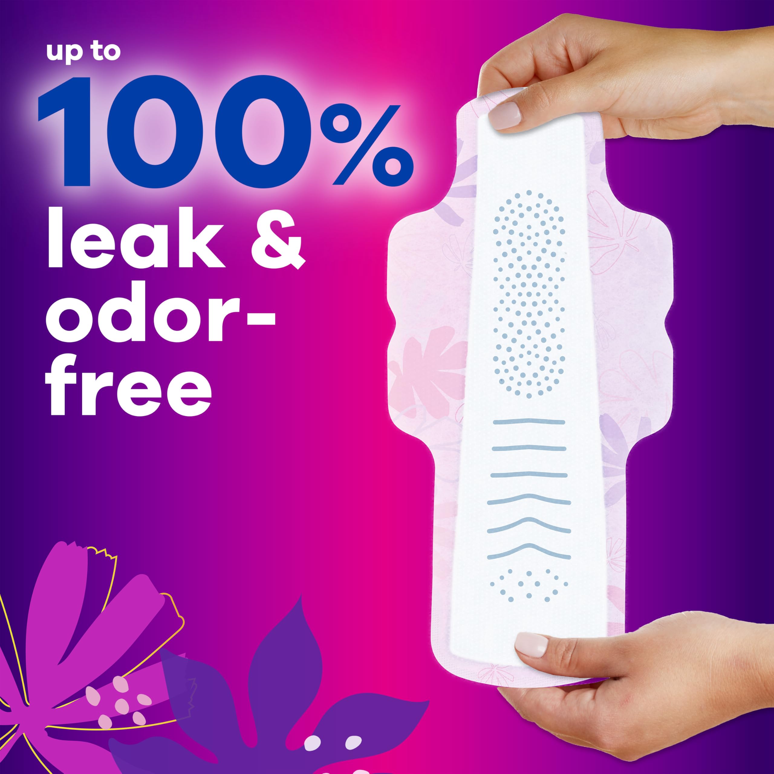 Always Radiant FlexFoam serviette-douce : douceur et souplesse sans épaisseur.