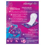Always Radiant Liners, cœur matelassé, absorption et fraîcheur au quotidien.