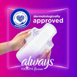 Always Radiant protections hygiéniques avec ailes parfumées – motifs audacieux pour un style assuré