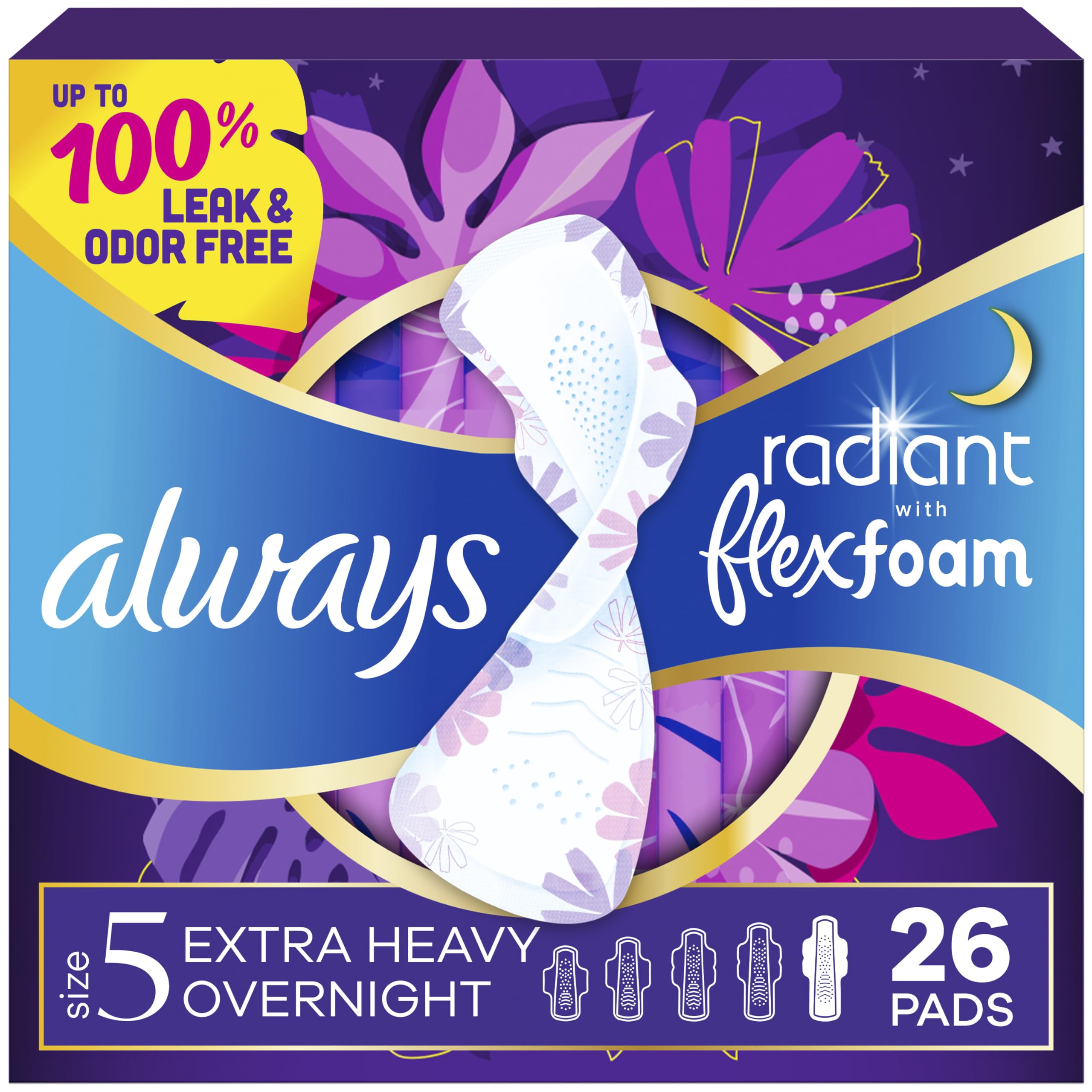 Always Radiant protections avec ailes: protection contre les fuites nocturnes