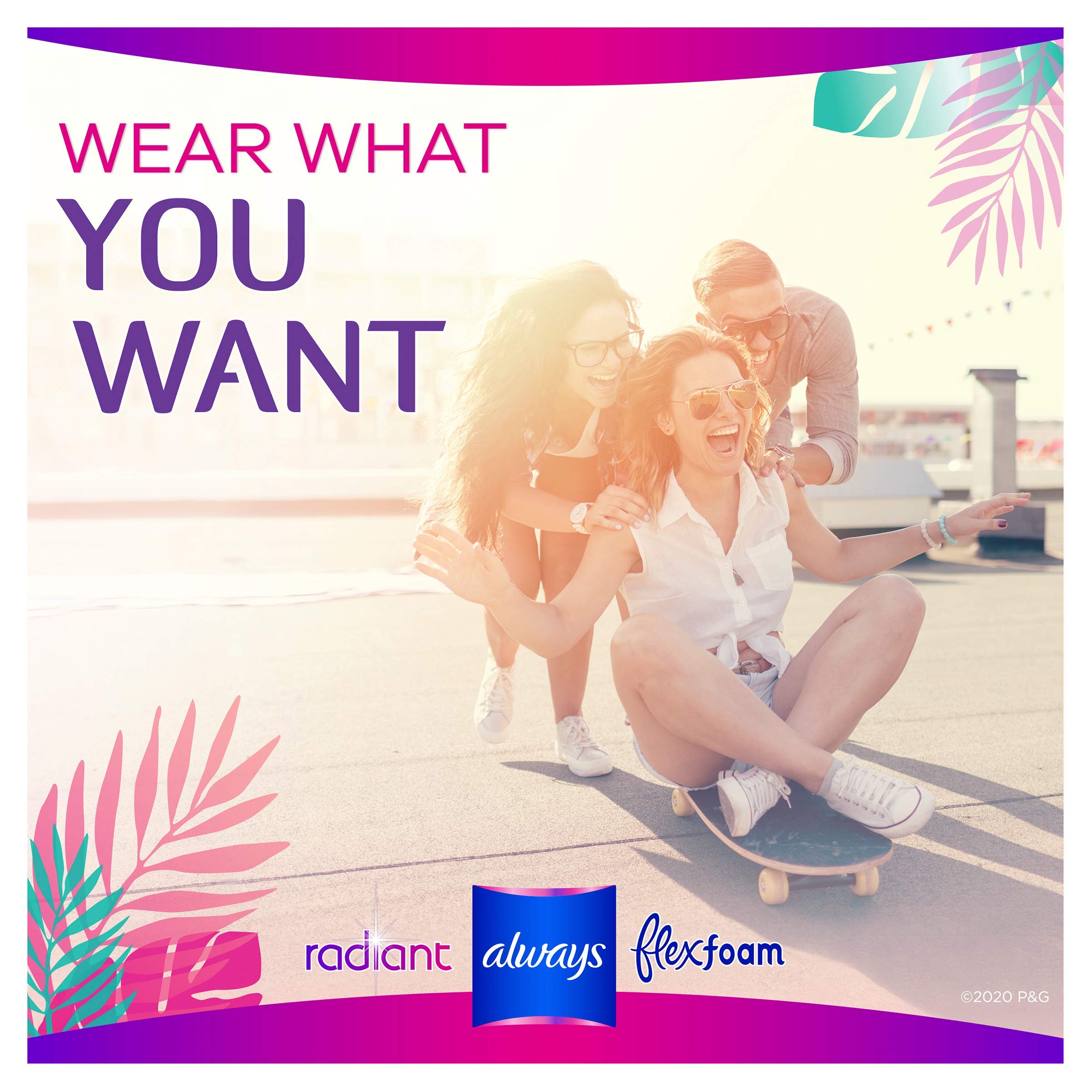 Always Radiant utilisation quotidienne pour adolescentes, confort discret.