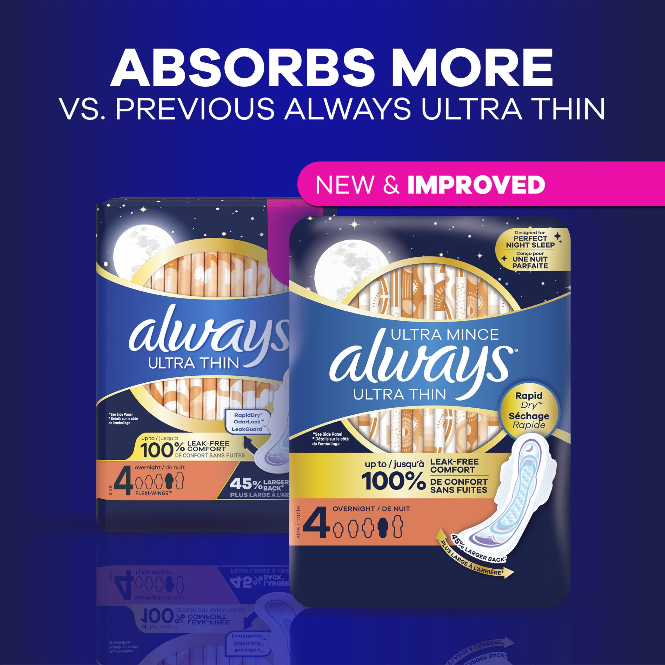 Always Ultra Thin format multipack: trois paquets de 26
