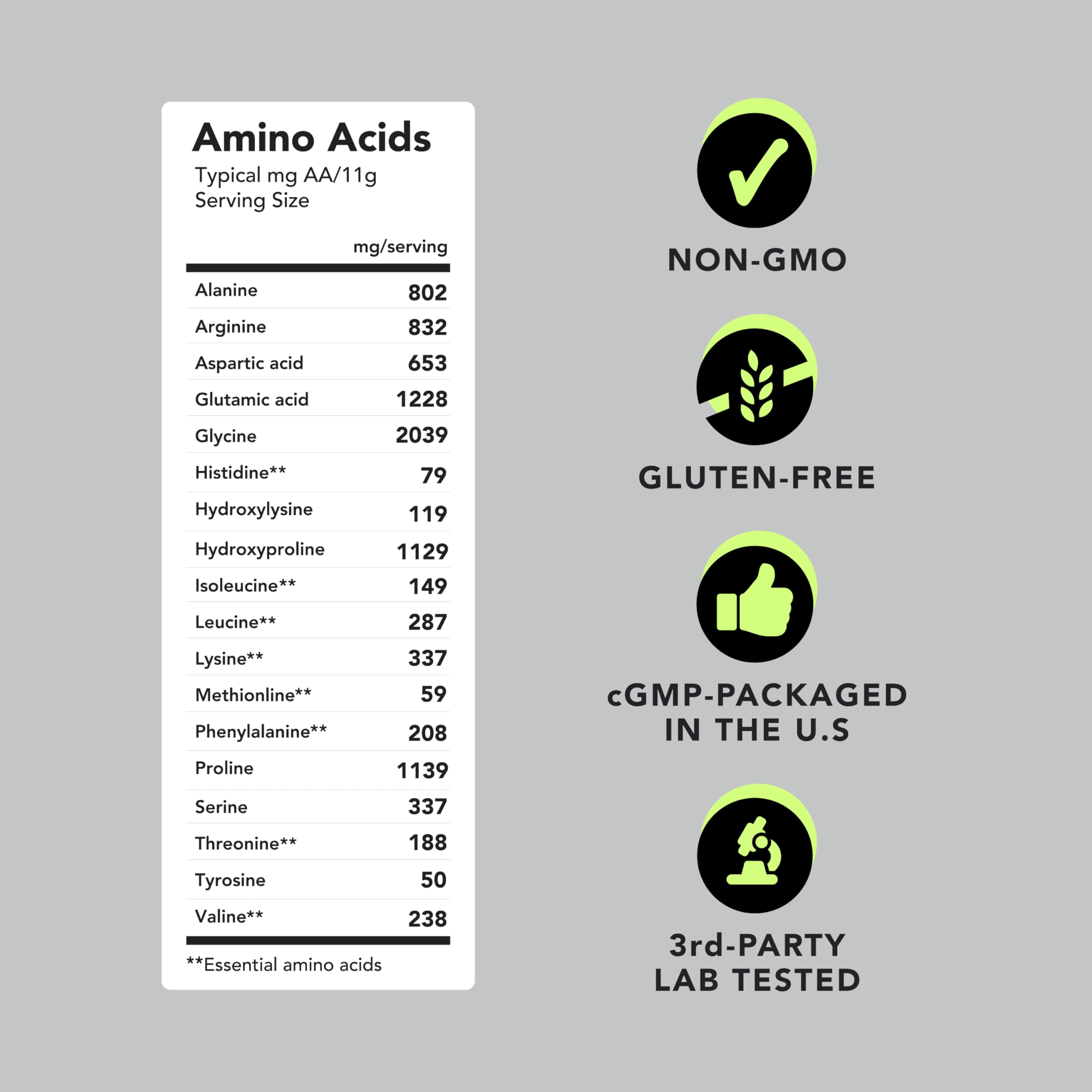 AMANDEAN Collagène sans lactose et sans gluten.