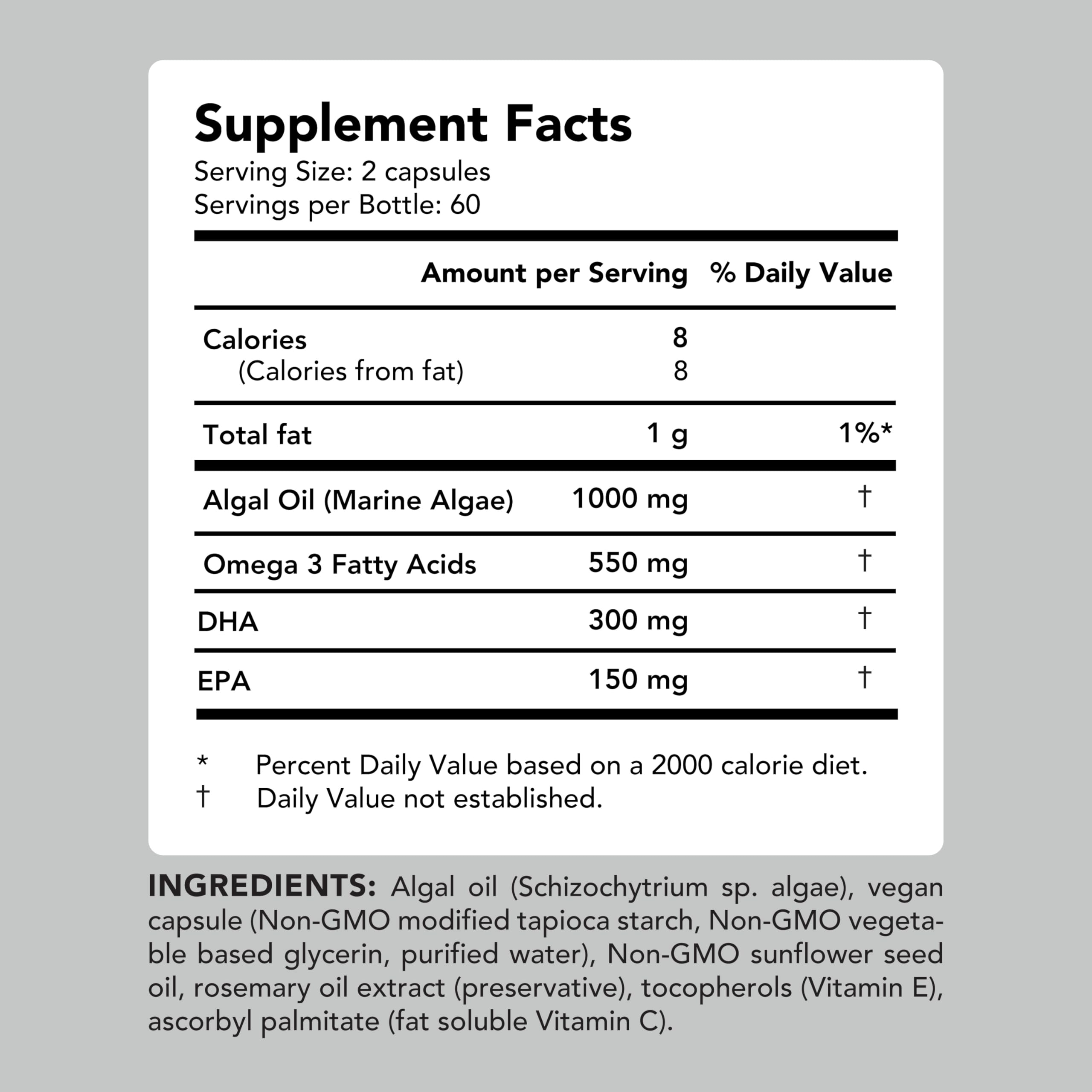 AMANDEAN Vegan Omega-3, capsules versées dans la paume pour une prise rapide.