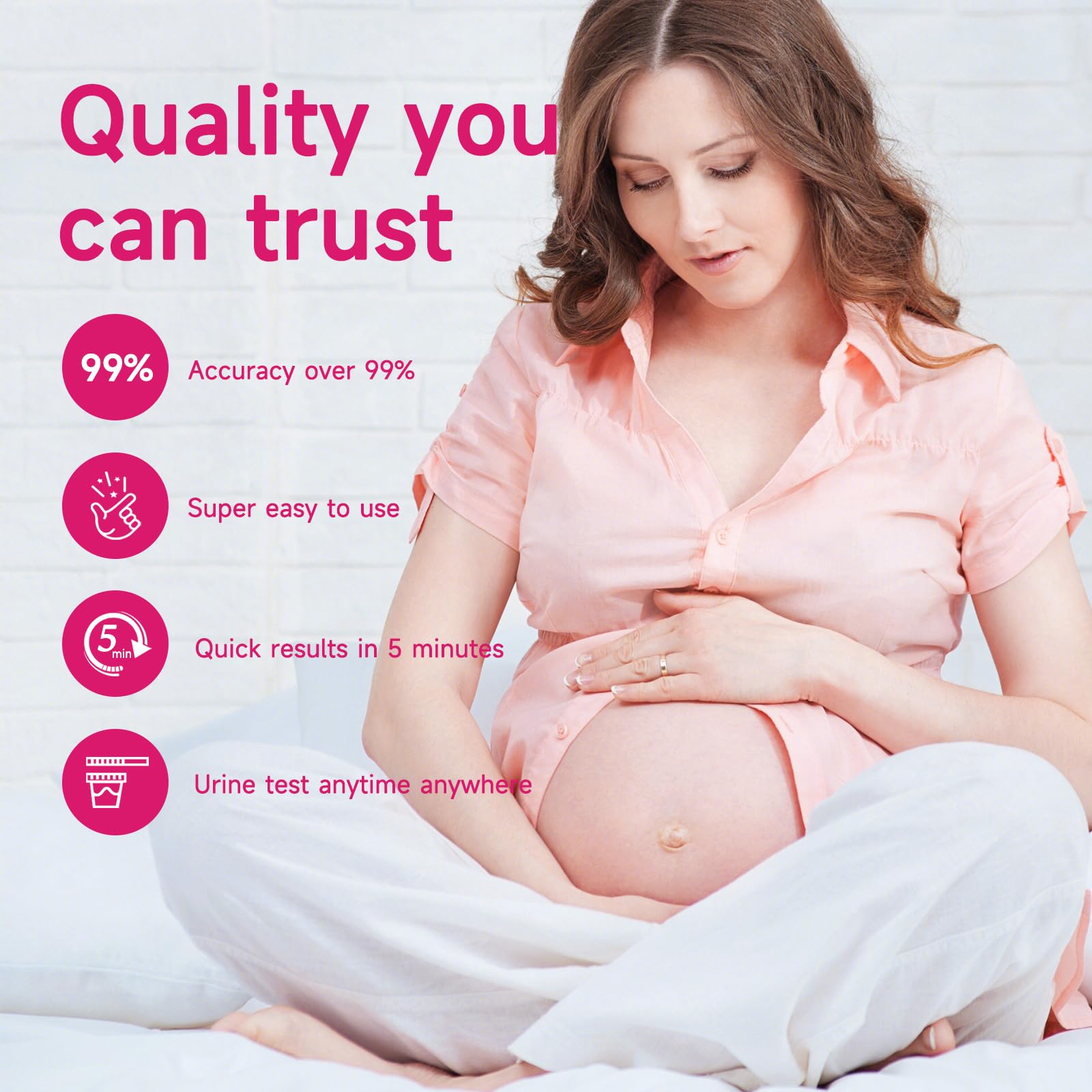 Sensibilité hCG 25 mIU/mL pour une détection sensible.