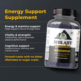 Liste des ingrédients clés des gommes Shilajit Amazing Botanicals.