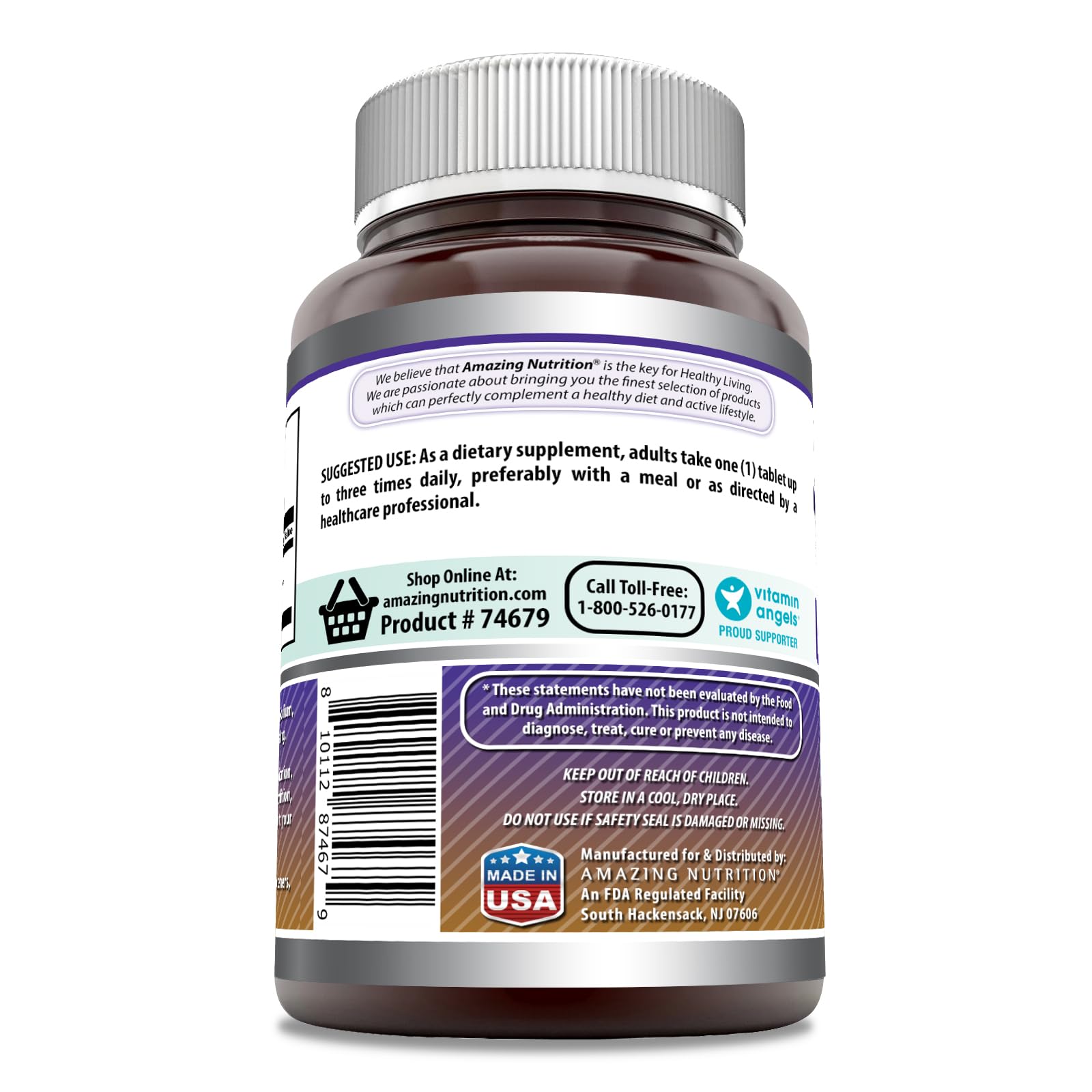Amazing Formulas L-Arginine dose de 1000 mg par portion, pratique