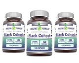 Bouteille de gélules Amazing Formulas Black Cohosh, pratique et sans gluten.