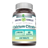 Amazing Formulas Calcium Citrate 1000 mg – boîte affichant l'étiquette sans OGM.