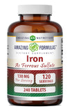 Amazing Formulas Fer Sulfate – boîte et flacon, apport journalier potentiel en fer